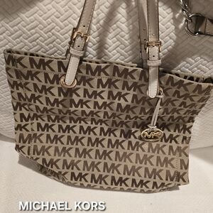 Michael Kors Tan Logo Tote Bag